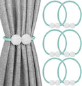 Melaluxe 6 Pack Magnetic Curtain Tiebacks, Decorative Curtain Holdbacks by Melaluxe