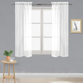 DWCN Sheer Curtains Semi Transparent Voile Rod Pocket Curtains by DWCN
