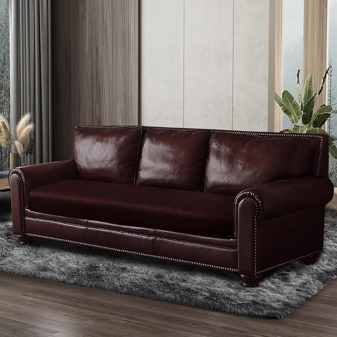 Leather Look Couch Cushion Covers Sofa Seat Slipcovers Sets Couches Furniture - Image 8