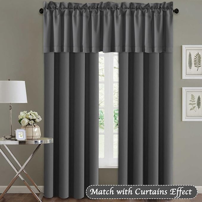 H.VERSAILTEX Blackout Valances for Windows, Short Window Valance Curtains for - Image 3