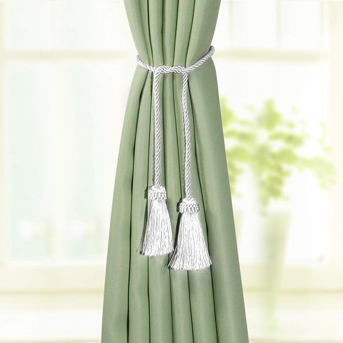 Fenghuangwu Curtain Tiebacks Handmade Decorative Curtain Holdbacks Rope - Image 5
