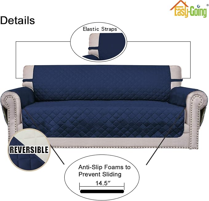 Easy-Going Sofa Slipcover Reversible Loveseat Sofa Cover Couch Cover - Image 3