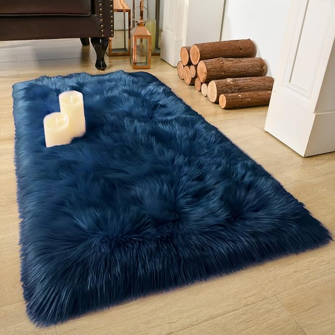 LOCHAS Soft Fluffy Faux Fur Rugs - Image 2