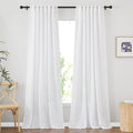 NICETOWN White Semi Sheer Extra Long Curtains 144 inch Long, Rod Pocket & Back by NICETOWN