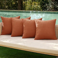 MIULEE Pack of 4 Decorative Rust Throw Pillow Covers Linen Waterproof Pillow by MIULEE