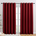 NICETOWN Christmas Burgundy Bedroom Curtains Blackout Draperies, Home by NICETOWN