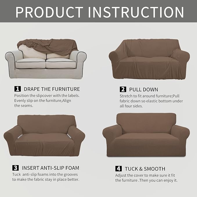 Easy-Going Stretch Sofa Slipcover 1-Piece Sofa Cover Furniture Protector Couch - Image 8