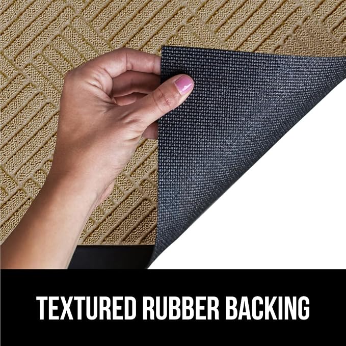 GORILLA GRIP 100% Waterproof All-Season WeatherMAX Doormat US Designed Natural - Image 5
