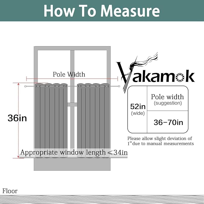 Yakamok Blackout Small Window Curtains - Image 7