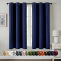 MIULEE Blackout Curtains for Bedroom 2 Panels 40 x 40 Inch Long Navy Blue | by MIULEE