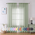 Aiyufeng Sheer Bedroom Curtains 2 Panel Sets 84" Inch Length by Aiyufeng