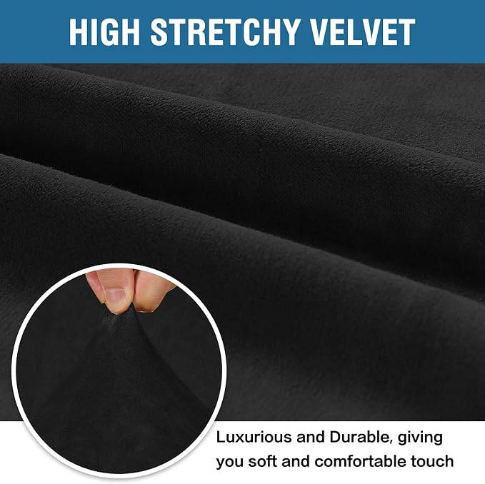 H.VERSAILTEX Stretch Velvet Loveseat Covers - Image 3