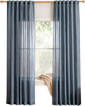 MYSKY HOME 72 Inches Long Semi Sheer Curtains Light Filtering Window Drapes by MYSKYHOME