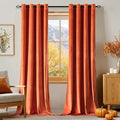 MIULEE Orange Velvet Curtains 96 Inch Length by MIULEE