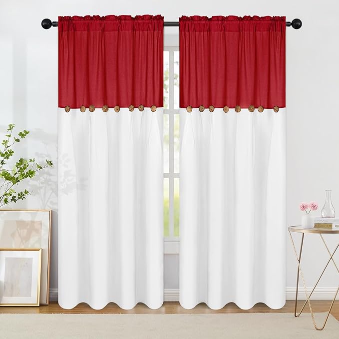 FRAMICS Farmhouse Cotton Linen Curtains - Image 2
