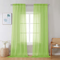Chyhomenyc Lime Sheer Curtains 96 inches Long 2 Panels, Light Filtering Soft by Chyhomenyc