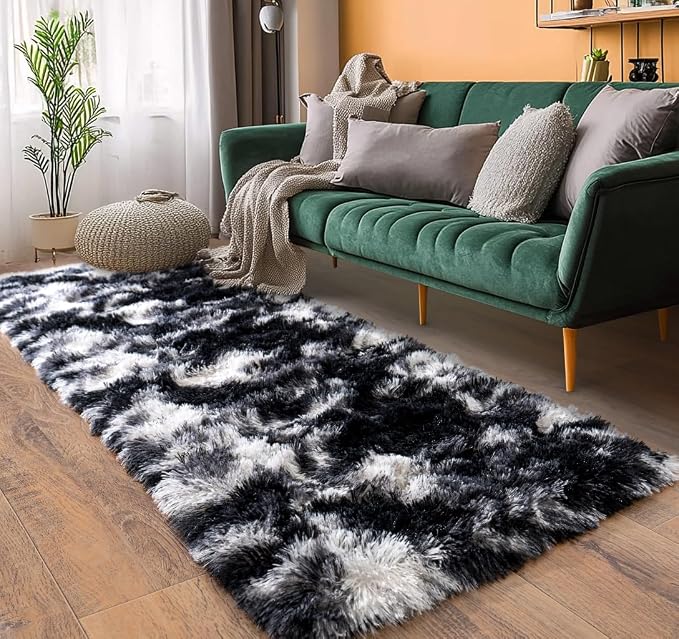 Pionblank Fluffy Runner Rugs for Bedroom 2x6, Modern Shaggy Area Rug for - Image 4