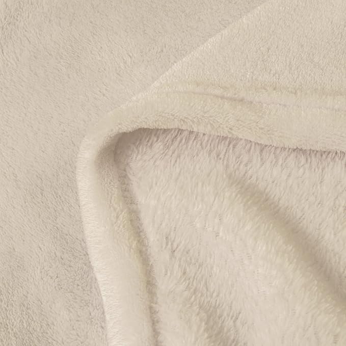 BEDELITE Fleece Blankets Queen Size Beige Throw Blankets - Image 5