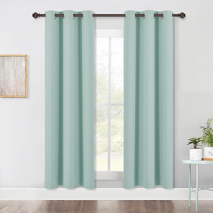 NICETOWN Bedroom Blackout Draperies Panels, 2 Panels, 42 x 72 Inch, Three Pass by NICETOWN