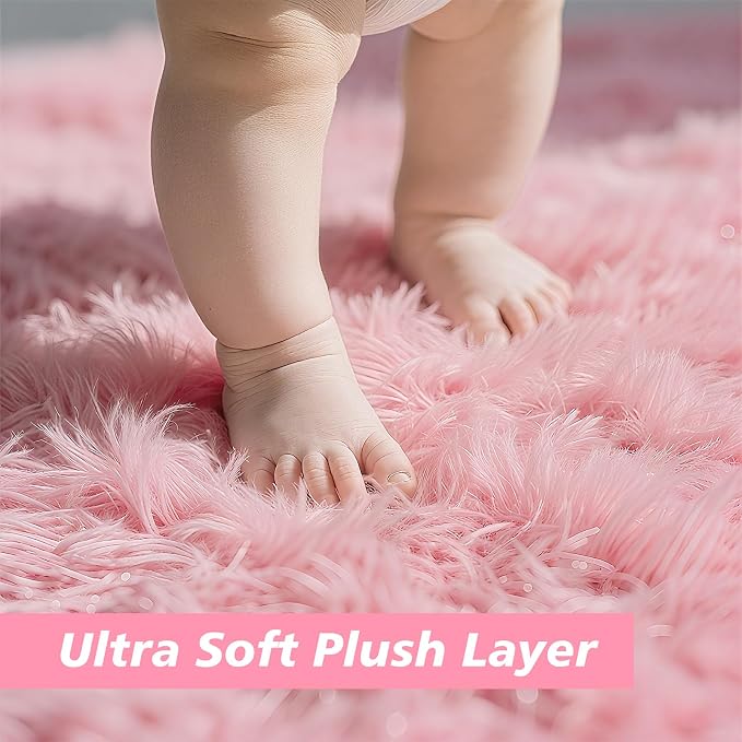 Ultra Soft Fluffy Area Rugs for Bedroom Living Room 10x12, Nursery Rug - Image 2