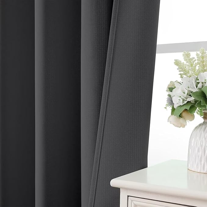 Joydeco Blackout Curtains 95 Inch Length 2 Panels Set, Thermal Insulated Grey - Image 7