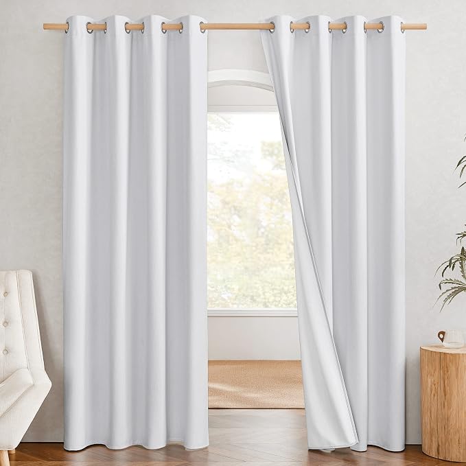 NICETOWN 100% Absolutely Blackout Linen Curtains by NICETOWN