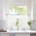 MIULEE 2 Panels Kitchen Tiers Half Window Sheer Curtains Rod Pocket Voile Drapes by MIULEE