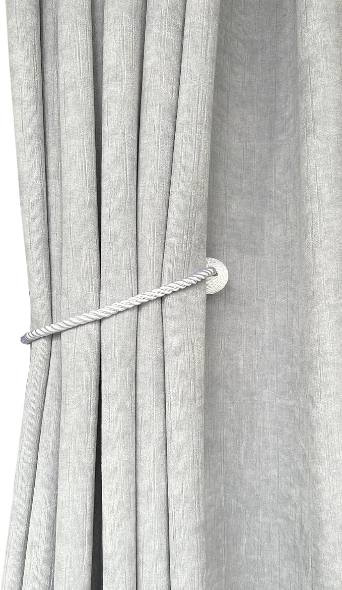 Melaluxe 6 Pack Magnetic Curtain Tiebacks, Decorative Curtain Holdbacks - Image 4