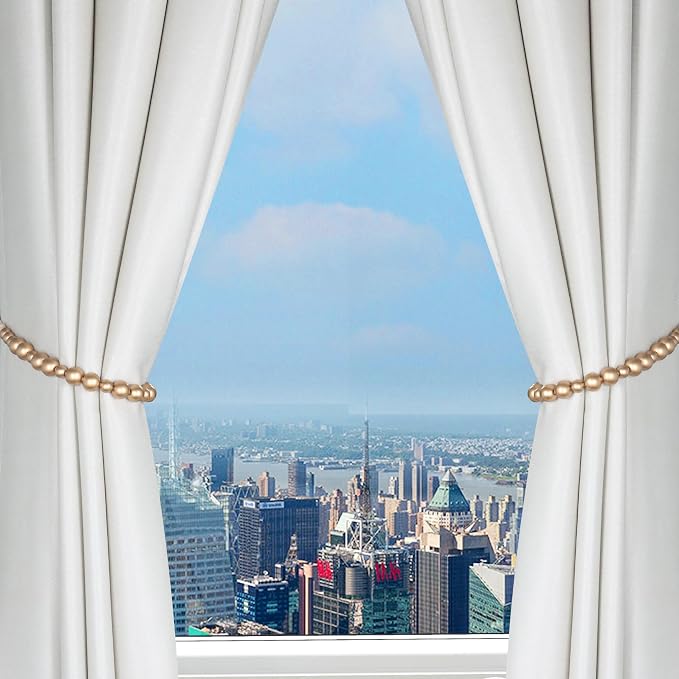 2 Pieces Wood Bead Curtain Tieback Boho Curtain Tiebacks Curtain Holdbacks - Image 7