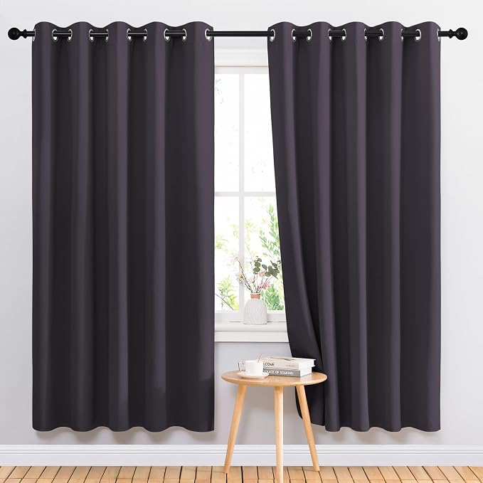 NICETOWN Greyish Purple Window Draperies and Curtains by NICETOWN