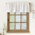 2 Pack Faux Linen Valance for Windows Kitchen Living Room Valances Rod Pocket by Oindec
