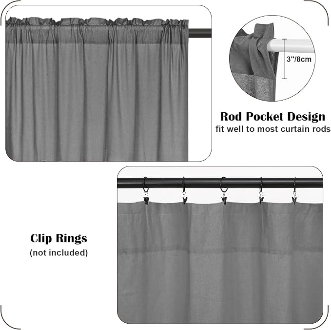FRAMICS Farmhouse Cotton Linen Curtains - Image 6