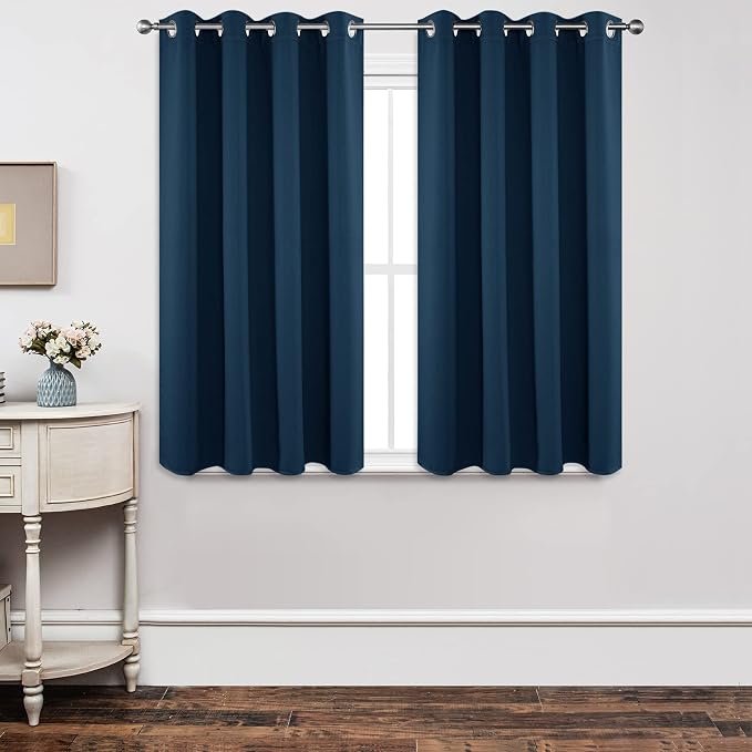 Joydeco Blackout Curtains 45 Inch Length 2 Panels Set, Thermal Insulated Long by JOYDECO