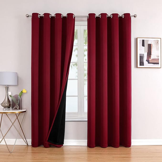 ChrisDowa 100% Blackout Curtains 80 inch Long by ChrisDowa
