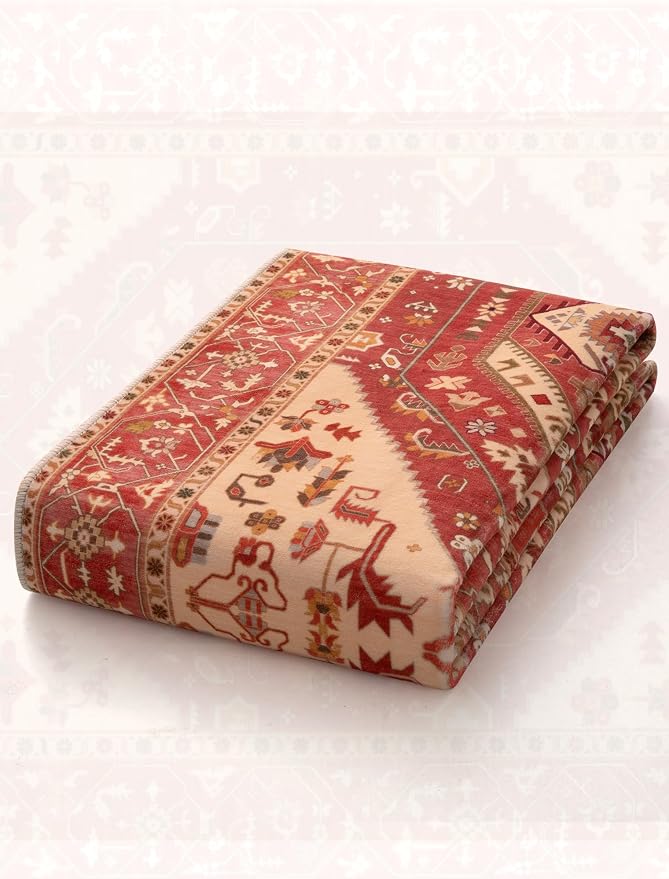 SERISSA Boho Washable Runner Rug, 2x6 Rug Runner Non-Slip Vintage Red Hallway - Image 7