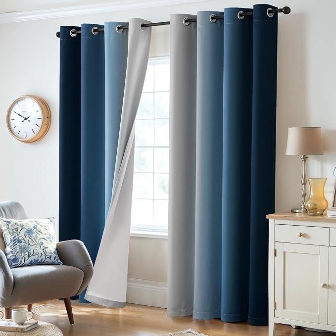 Yakamok 100% Blackout Curtains 84 Inch Length 2 Layers, Light Blocking Thermal - Image 6