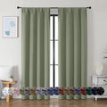 Simplebrand Ava Sage Green Blackout Curtains by Simplebrand