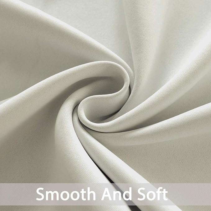 Yakamok Wide Thermal Blackout Patio Door Curtain Panel, Light Beige Grommet - Image 5