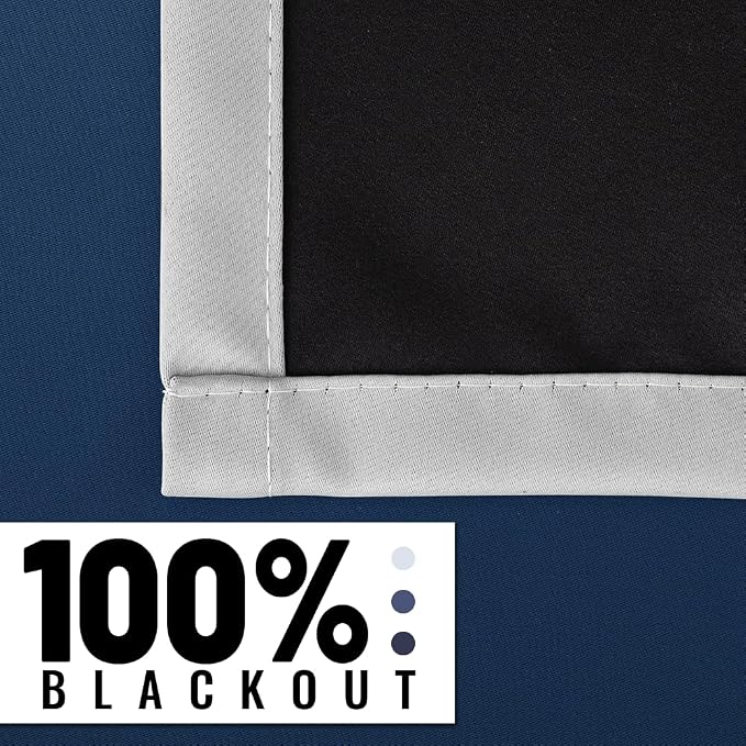 SimpleHome Blue Ombre 100% Blackout Curtains - Image 8