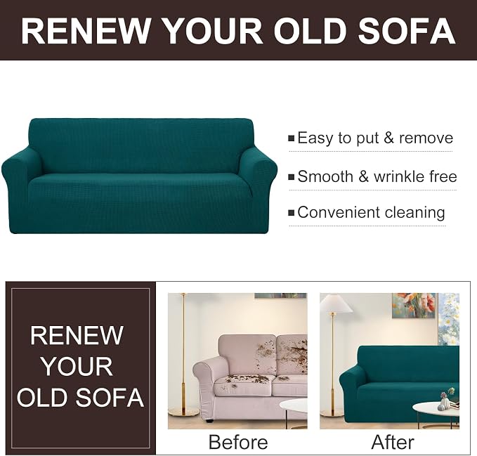 U-NICE HOME Stretch Couch Cover Sofa Cover Sofa Slipcover Furniture Protector - Image 4