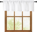 OWENIE White Valances for Windows 1 Pcs, Light Filtering Textured Farmhouse by OWENIE