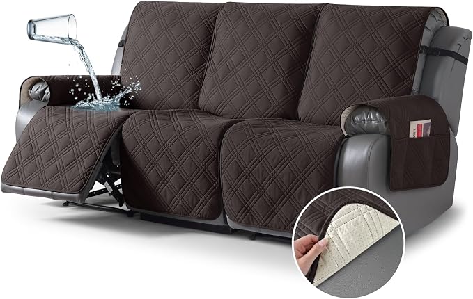 TAOCOCO 100% Waterproof Recliner Sofa Covers 3 Seater, Split Couch Covers by TAOCOCO