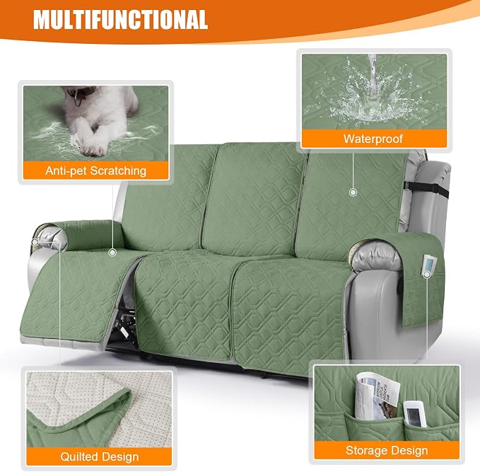 VANSOFY Waterproof Recliner Couch Covers, Sofa Covers Non-Slip 1-Piece Washable - Image 4