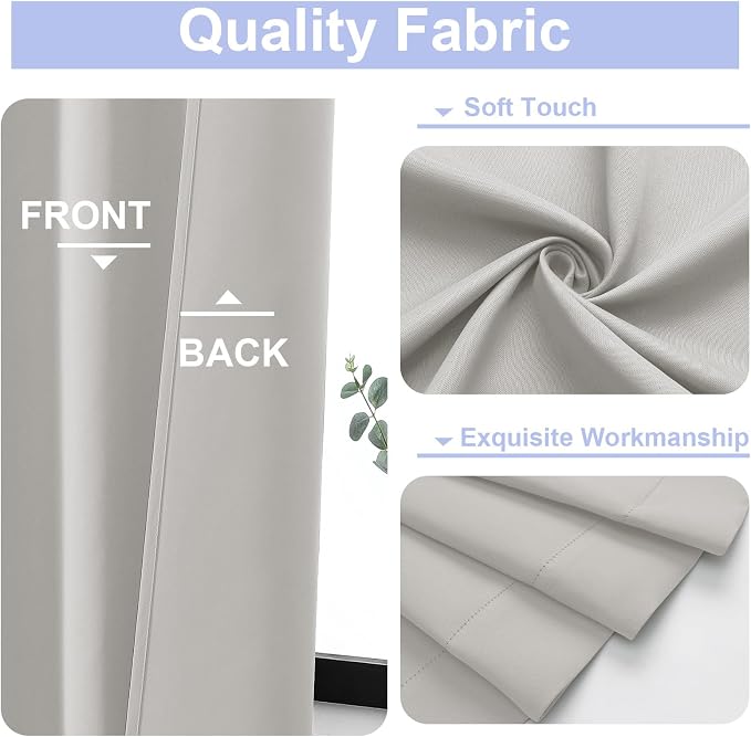Simplebrand Ava Natural Blackout Curtains - Image 3