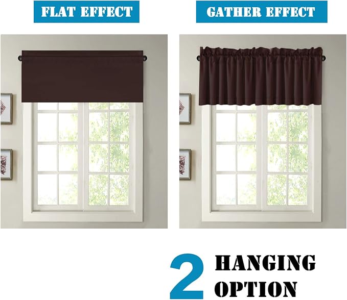 H.VERSAILTEX Blackout Valances for Windows, Kitchen Valance Curtains for Living - Image 6