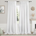 Nanspring White Extra Long Curtains 2 Panels Set 116 Inches Long by Nanspring