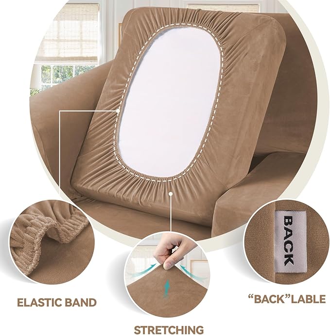 WEERRW Velvet Stretch Chair Sofa Slipcover - Image 3
