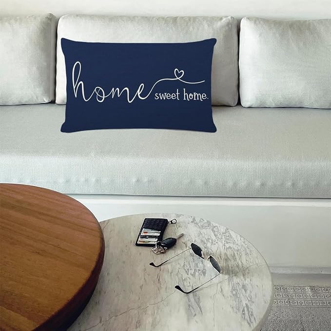 MFGNEH Home Sweet Home Quotes Farmhouse Pillow Covers 12x20 Inch, Farmhouse - Image 3
