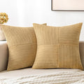 MIULEE Khaki Decorative Throw Pillow Covers 18x18 Inch by MIULEE