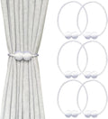 Melaluxe 6 Pack Magnetic Curtain Tiebacks, Decorative Curtain Holdbacks by Melaluxe